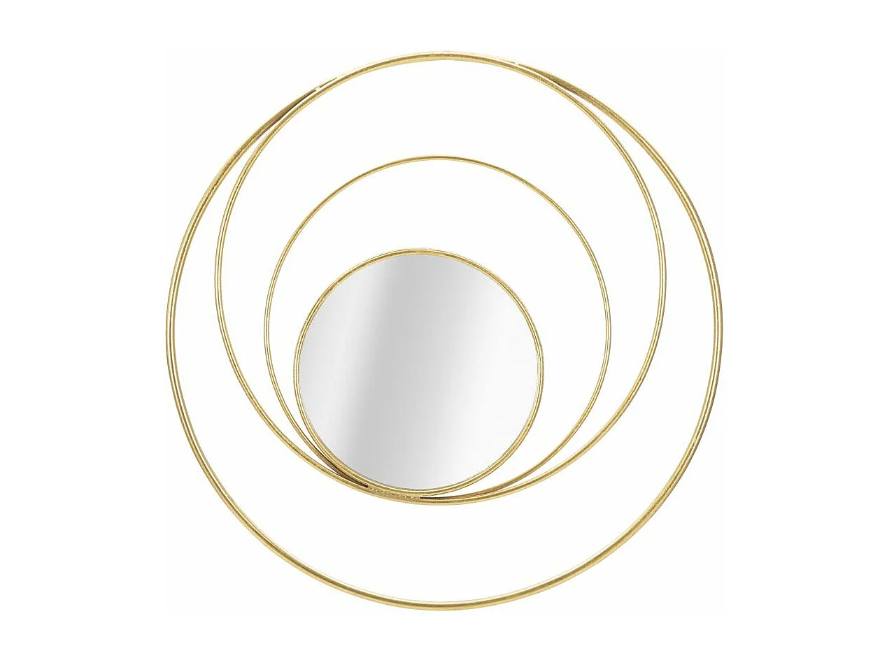 Miroir Mural Design "Arc" 80cm Or