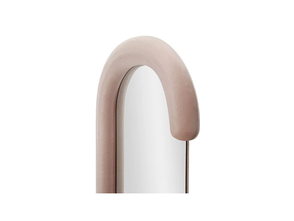 Moderner Spiegel zur Wand- oder Bodenmontage aus Samt 60x160cm Chantal - Pink