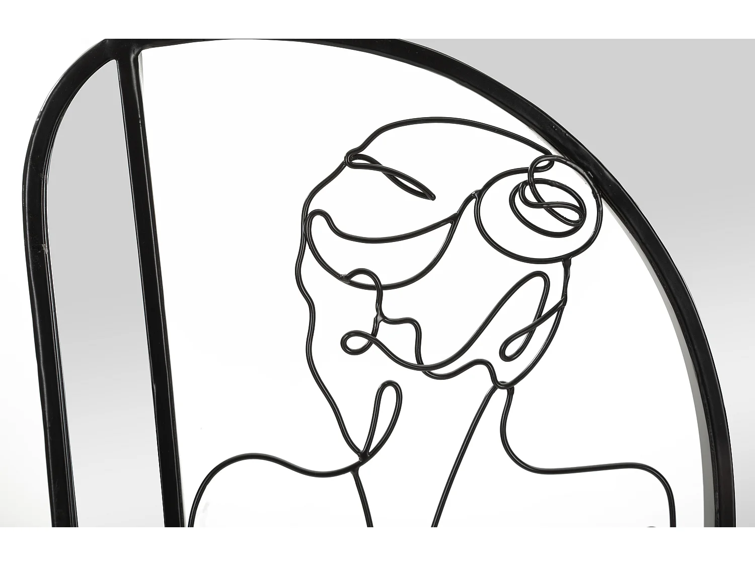 Miroir Mural Design "Nudity" 70cm Noir