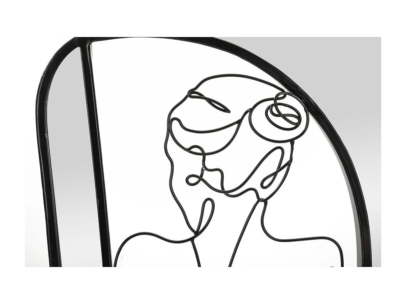 Miroir Mural Design "Nudity" 70cm Noir