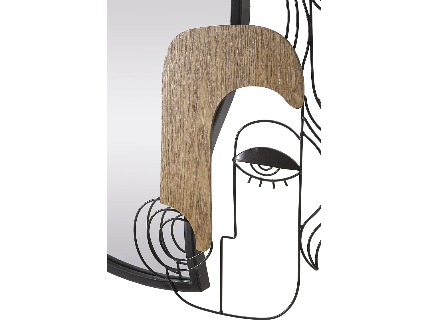 Miroir Mural Design "Picasso" 83cm Multicolore