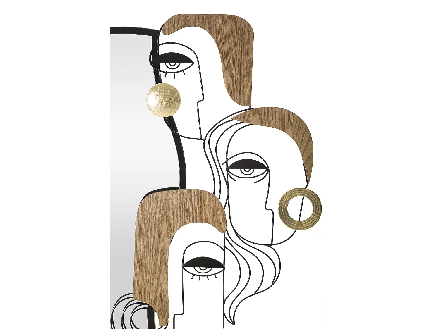 Miroir Mural Design "Picasso" 83cm Multicolore