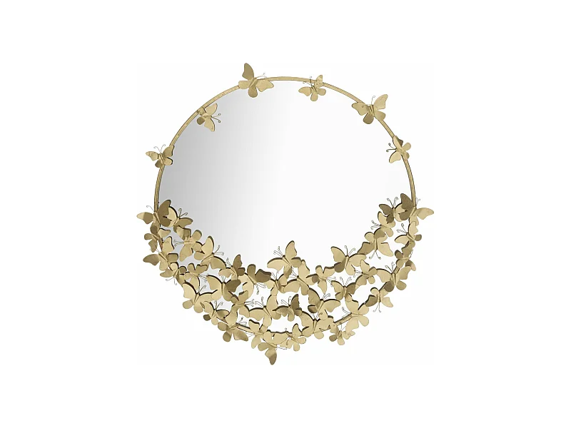 Miroir Mural Design "Butterfly" 94cm Or