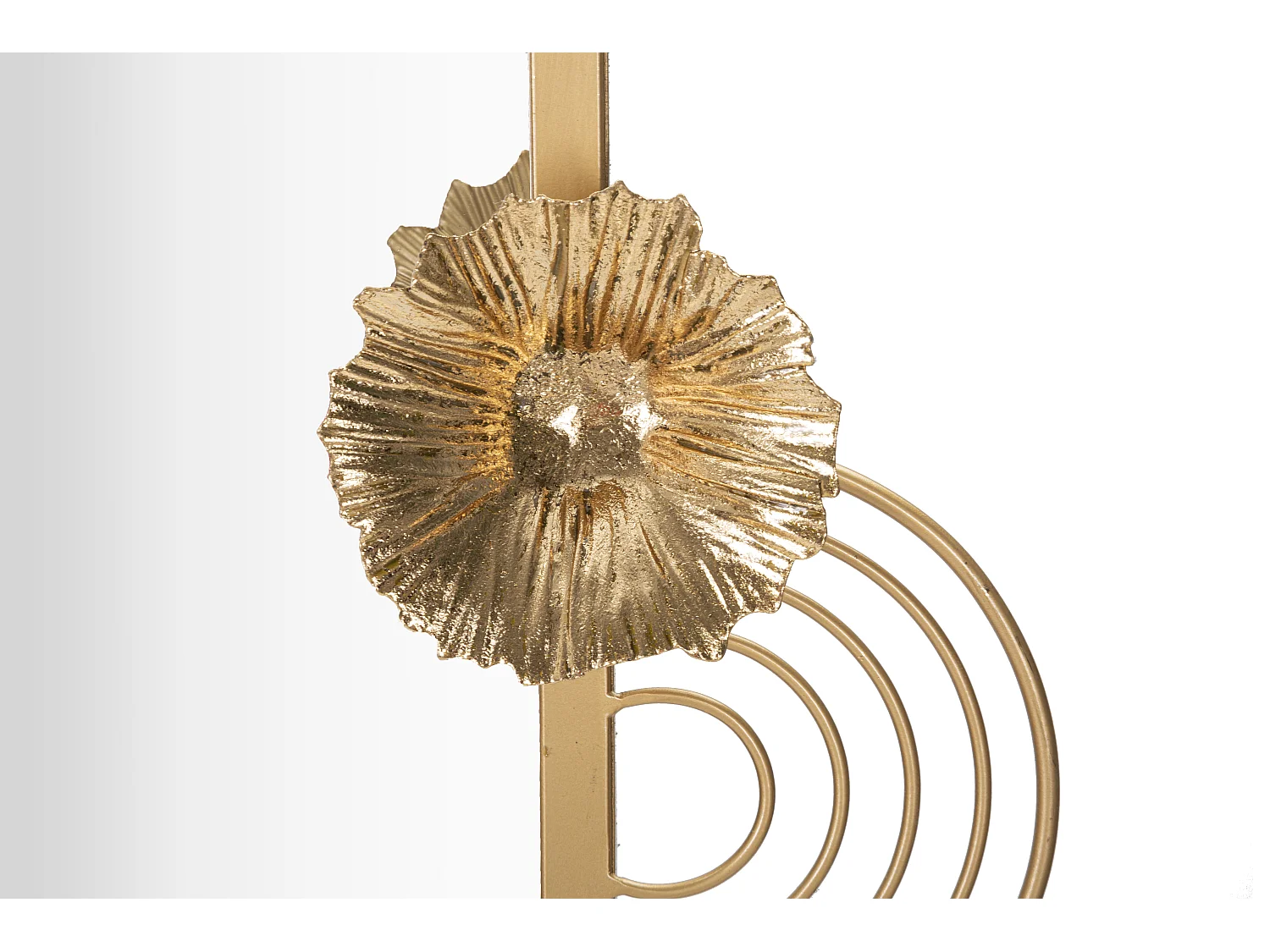 Specchio da parete con fiori in metallo multicolore cm 75x9,5x64,1