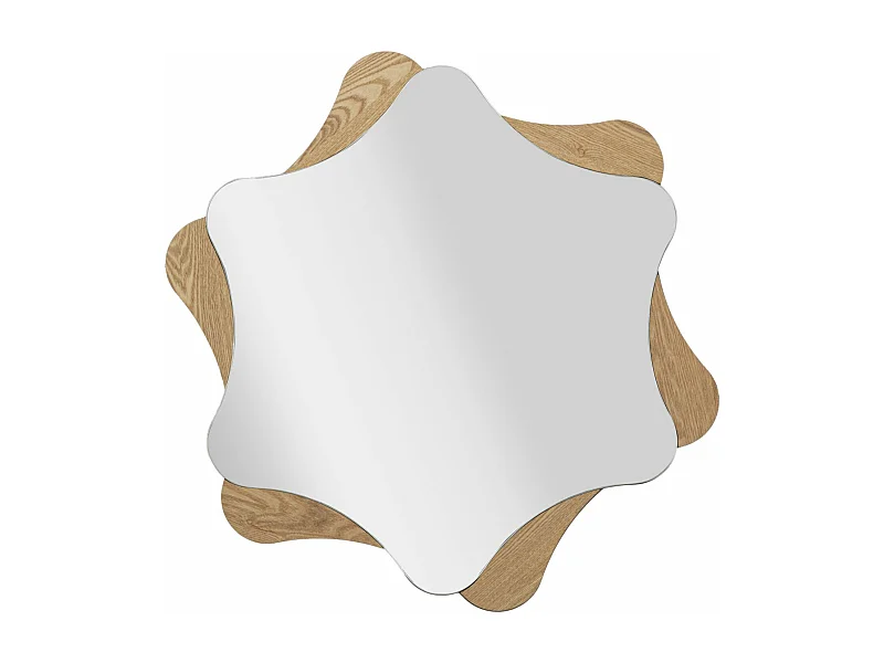 Miroir Mural Déco "Stars" 80cm Naturel