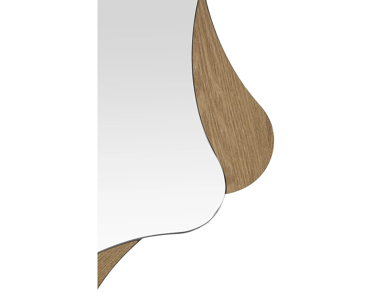 Specchio da parete in legno marrone a forma di stella Ø cm 80x1