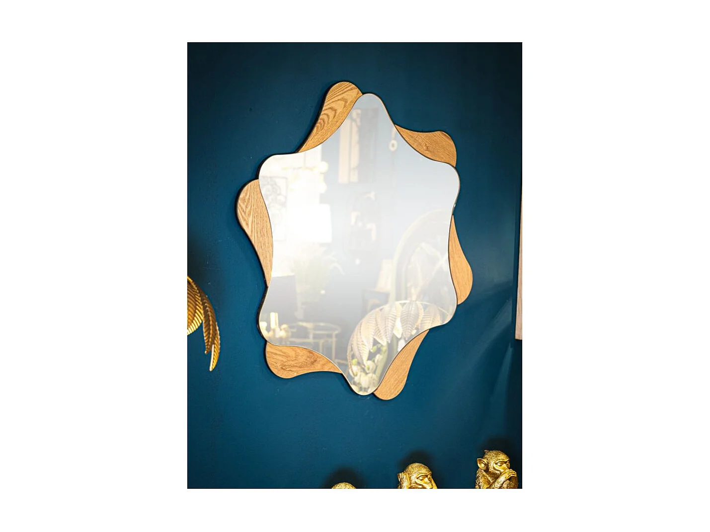 Miroir Mural Déco "Stars" 80cm Naturel