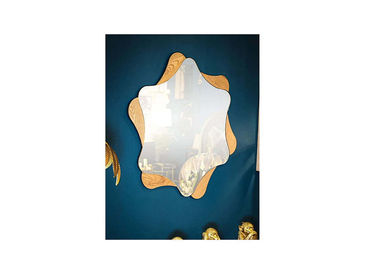 Miroir Mural Déco "Stars" 80cm Naturel