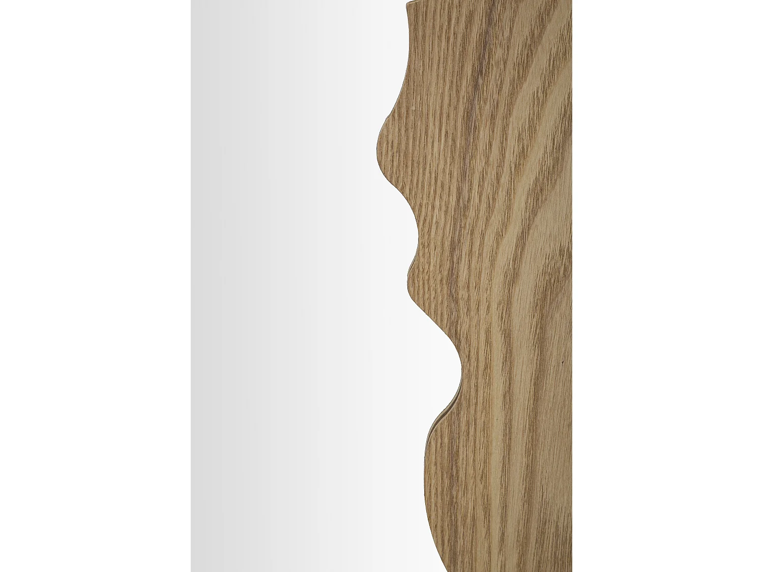 Specchio da parete in legno marrone con onde cm 60x1,5x90