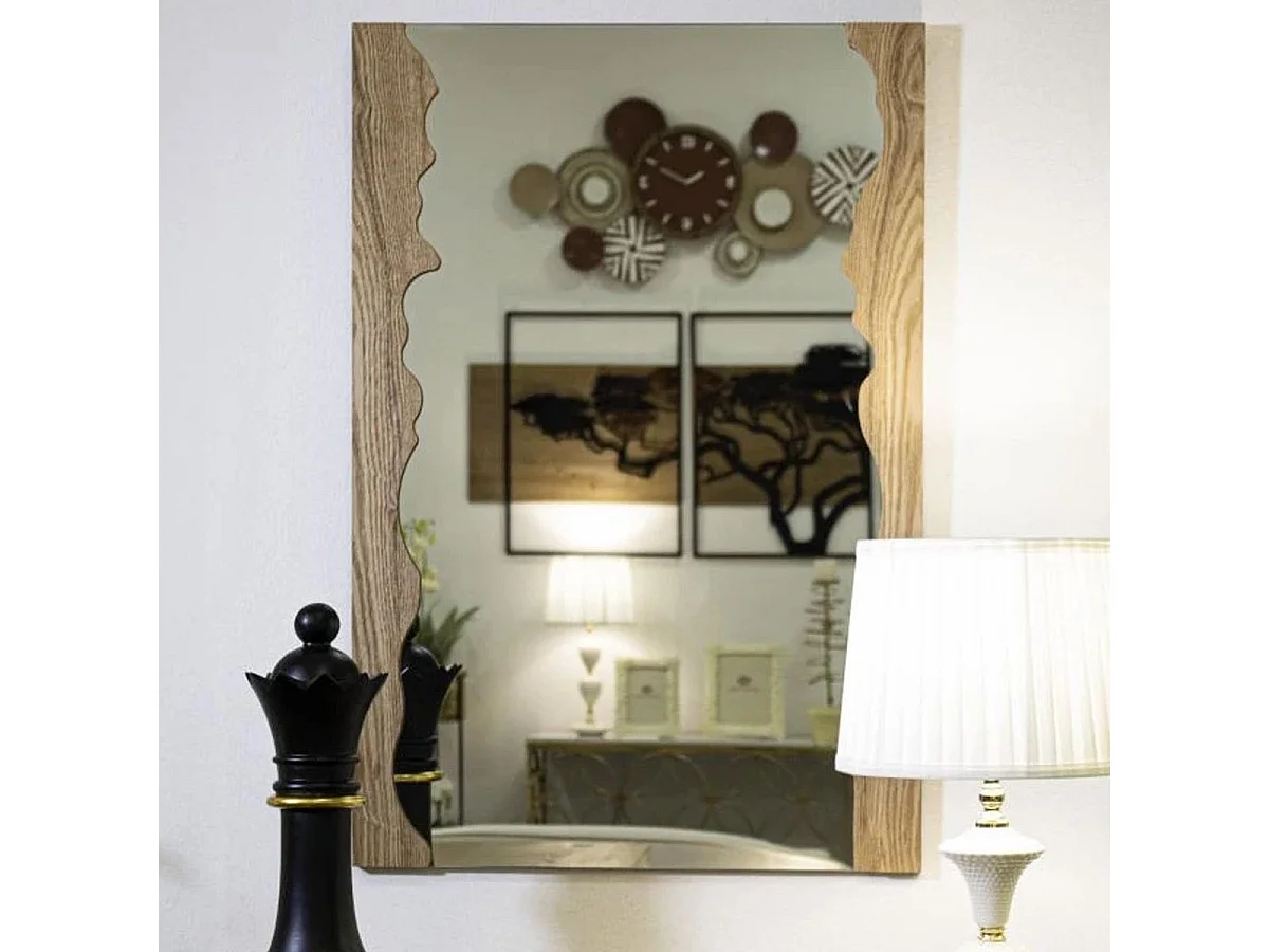 Miroir Mural Déco "Shape" 90cm Naturel