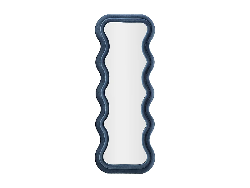 Specchio da parete in velluto blu cm 60x6x160
