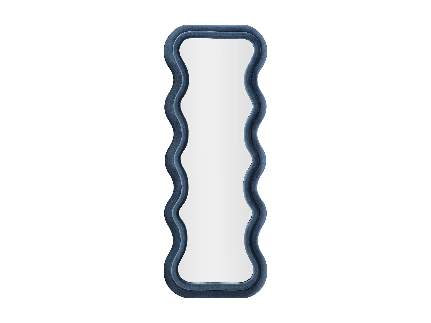 Miroir Mural en Velours "Emily" 160cm Bleu