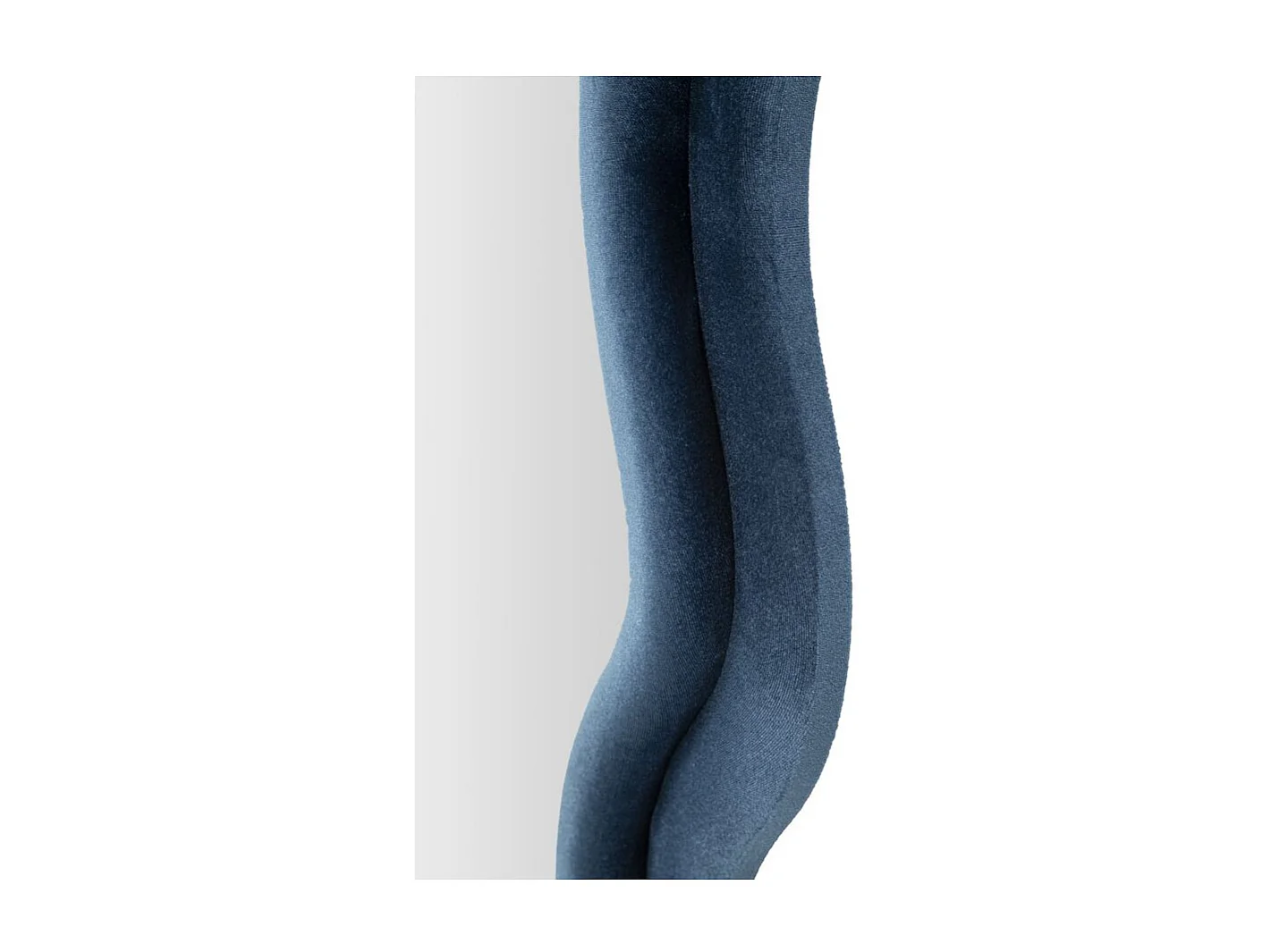 Emily Wand- oder Standspiegel mit wellenförmigem Design aus Samt 60x160 cm - Blau