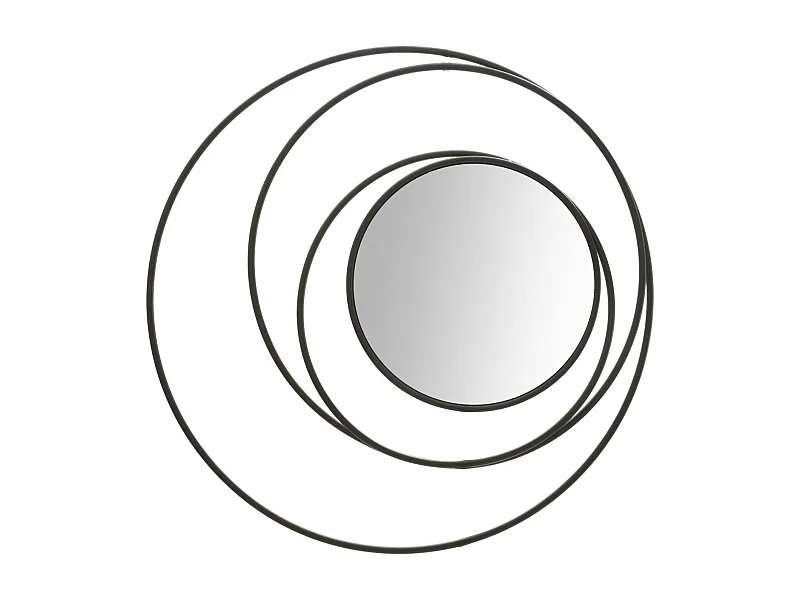 Miroir Mural Design "Industriel" 80cm Noir