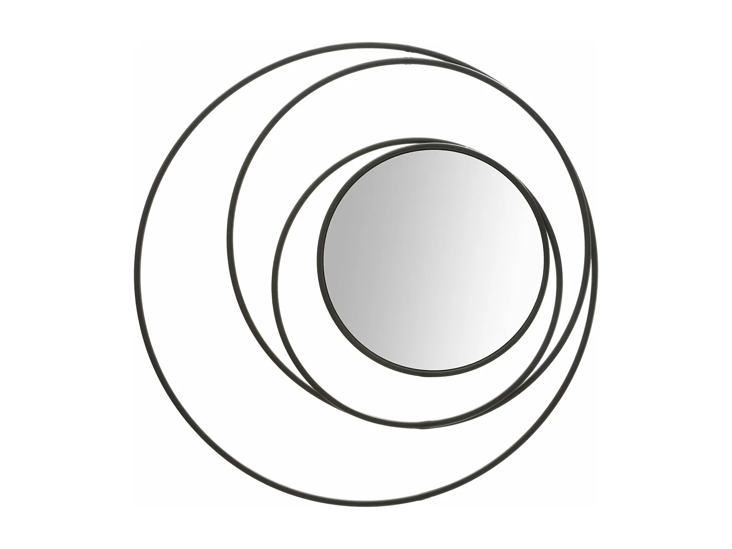 Miroir Mural Design "Industriel" 80cm Noir