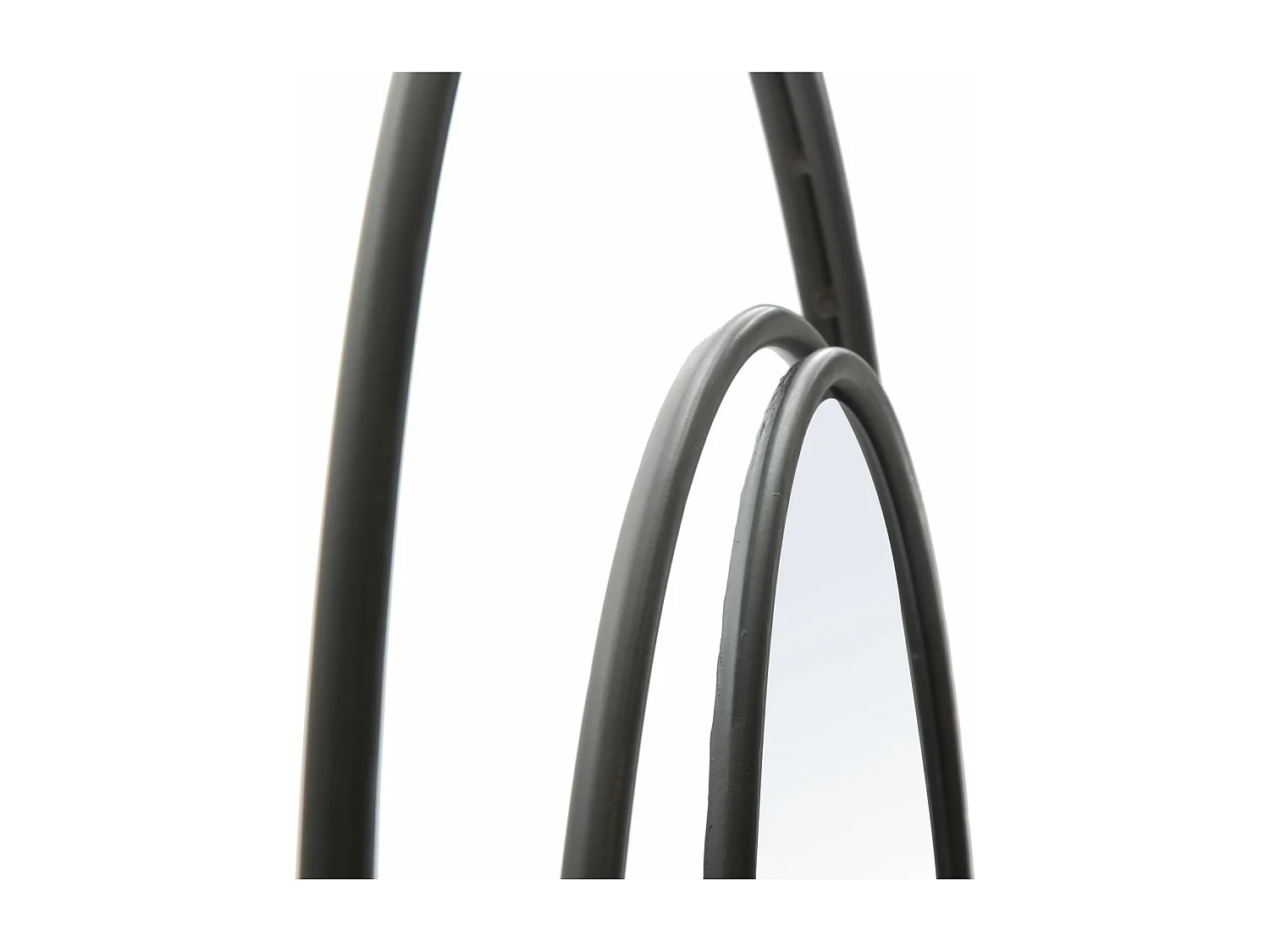 Miroir Mural Design "Industriel" 80cm Noir