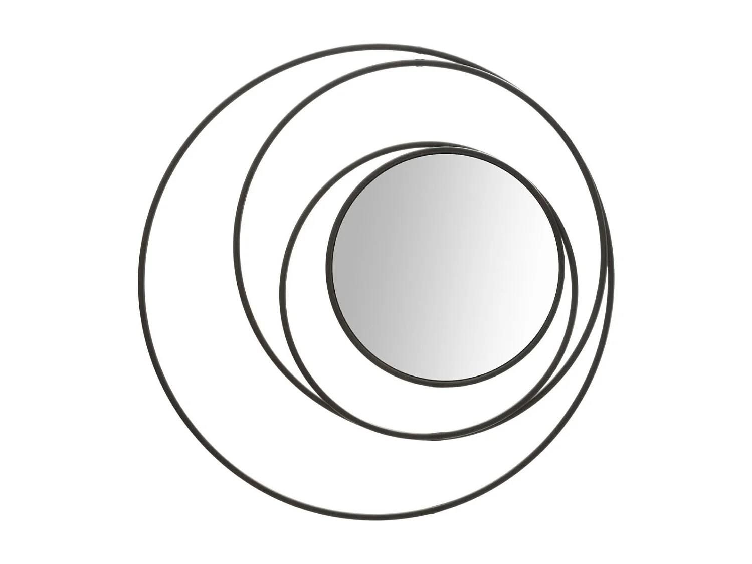 Miroir Mural Design "Industriel" 80cm Noir