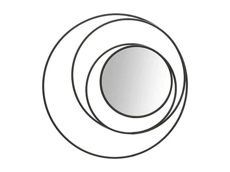 Miroir Mural Design "Industriel" 80cm Noir