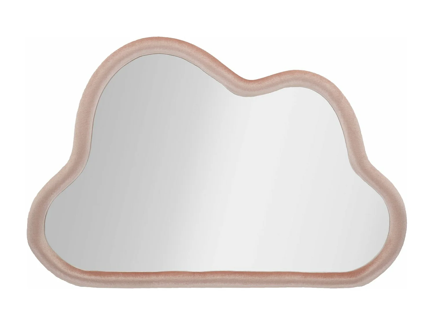 Miroir Mural en Velours "Cloud" 90cm Rose