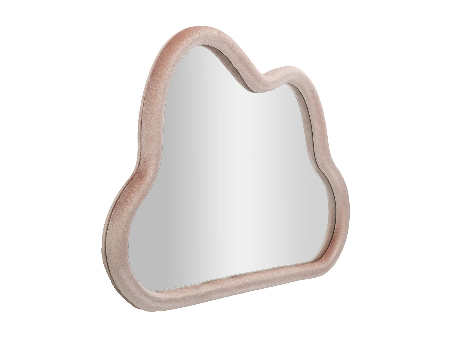 Miroir Mural en Velours "Cloud" 90cm Rose