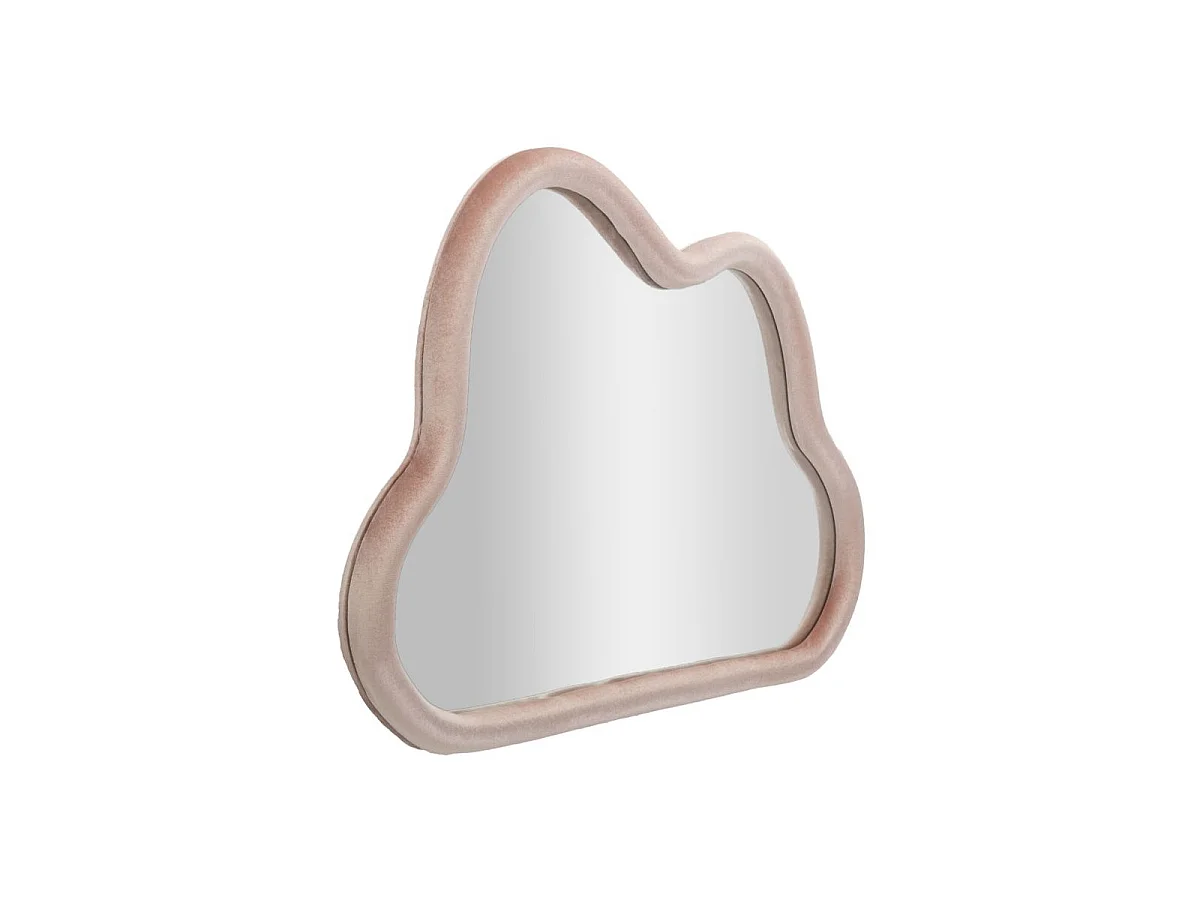 Miroir Mural en Velours "Cloud" 90cm Rose