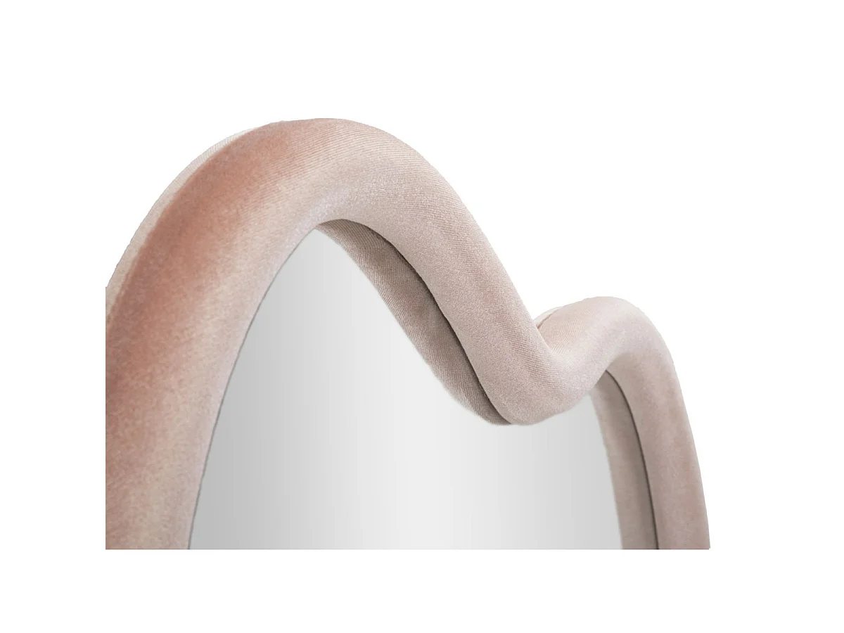Miroir Mural en Velours "Cloud" 90cm Rose