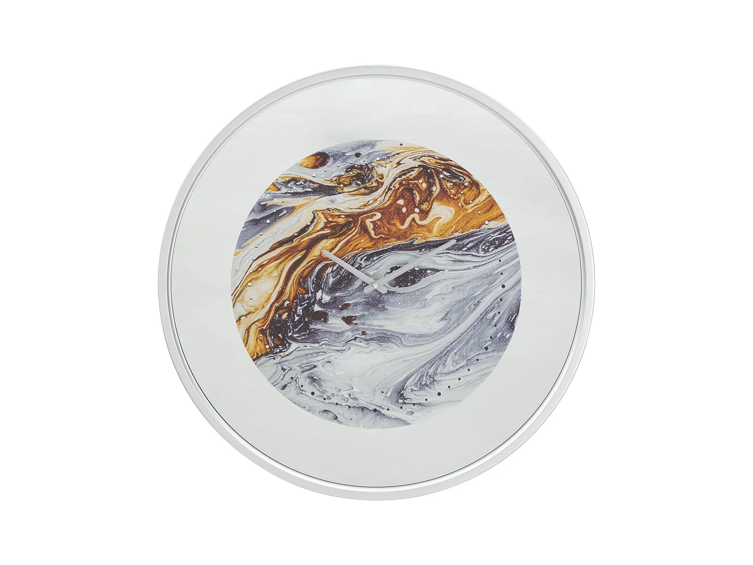 Horloge Murale en Verre "Miroir Grey" 60cm Multicolore