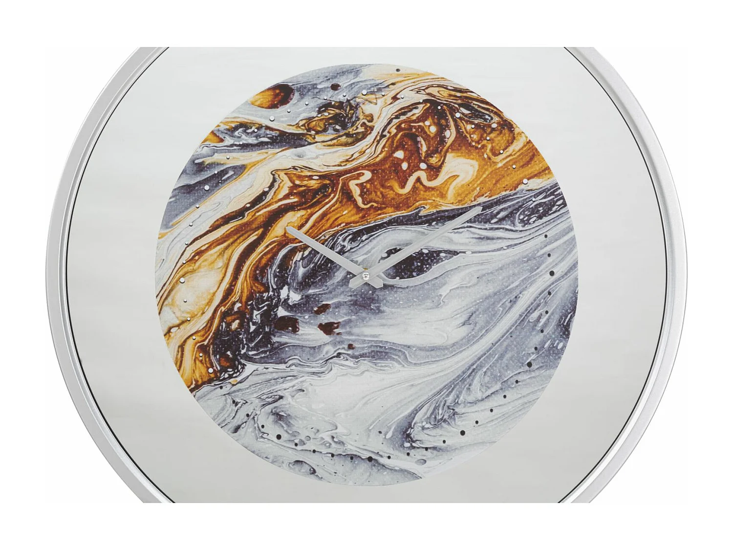 Horloge Murale en Verre "Miroir Grey" 60cm Multicolore