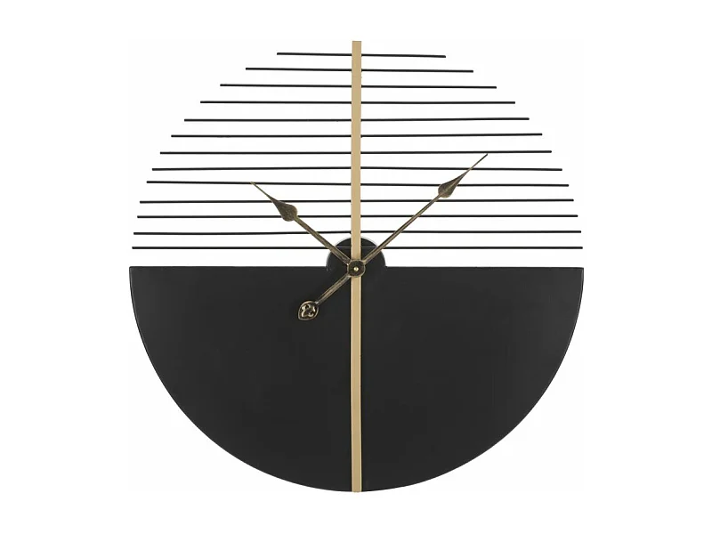 Horloge Murale en Métal "Glam Stick" 60cm Noir & Or