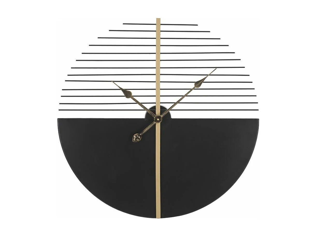 Horloge Murale en Métal "Glam Stick" 60cm Noir & Or