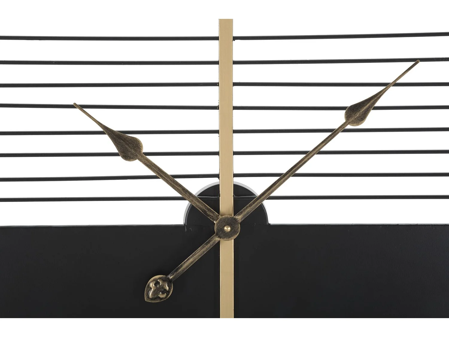 Horloge Murale en Métal "Glam Stick" 60cm Noir & Or