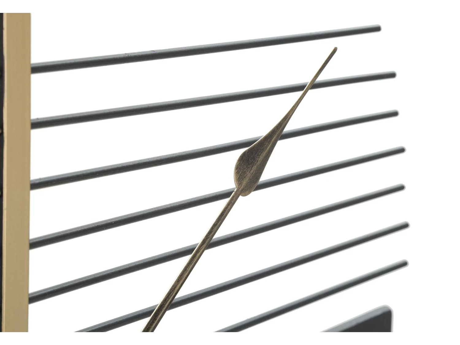 Horloge Murale en Métal "Glam Stick" 60cm Noir & Or