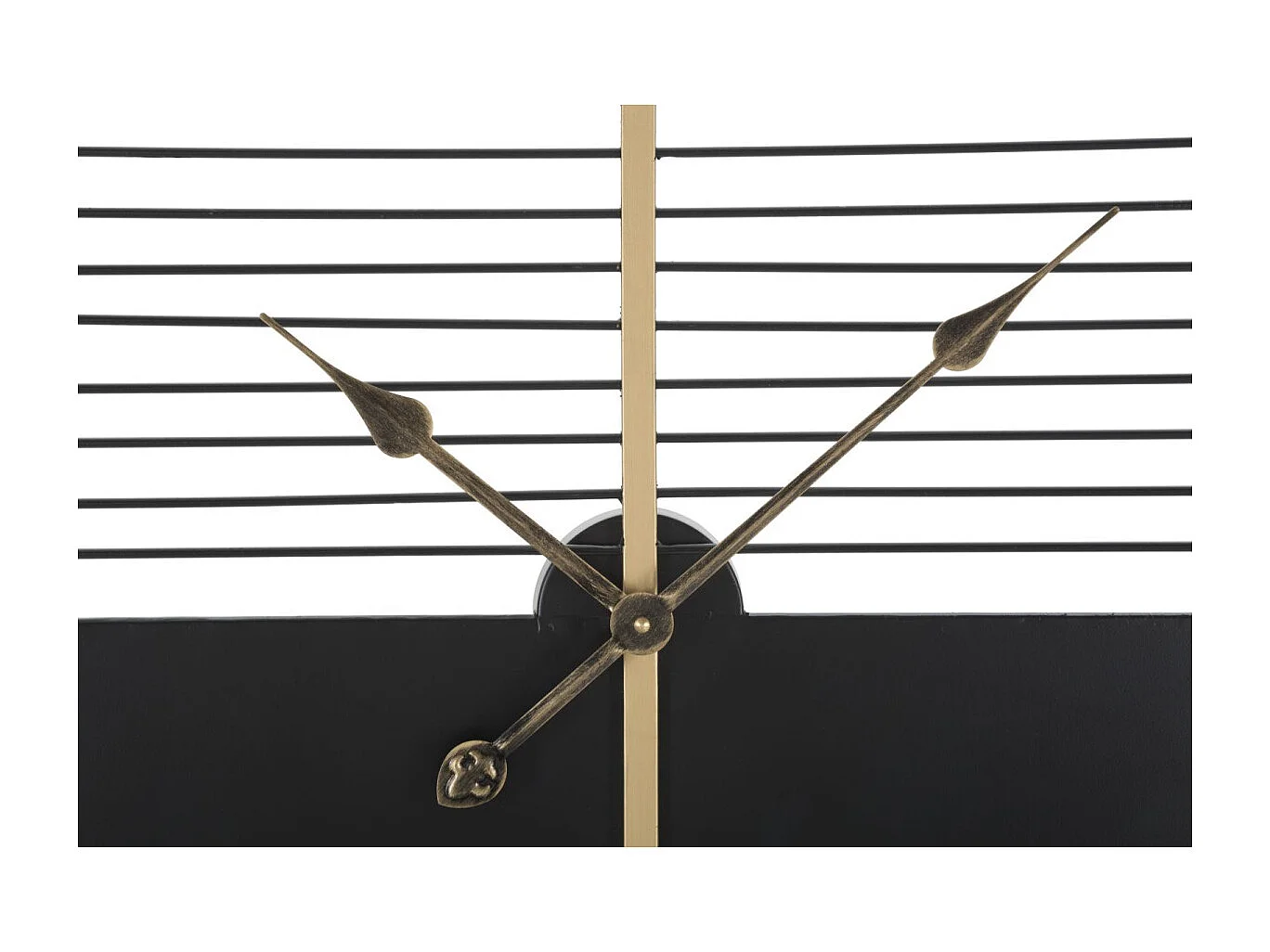 Zwarte metalen wandklok Ø cm 60x4,5