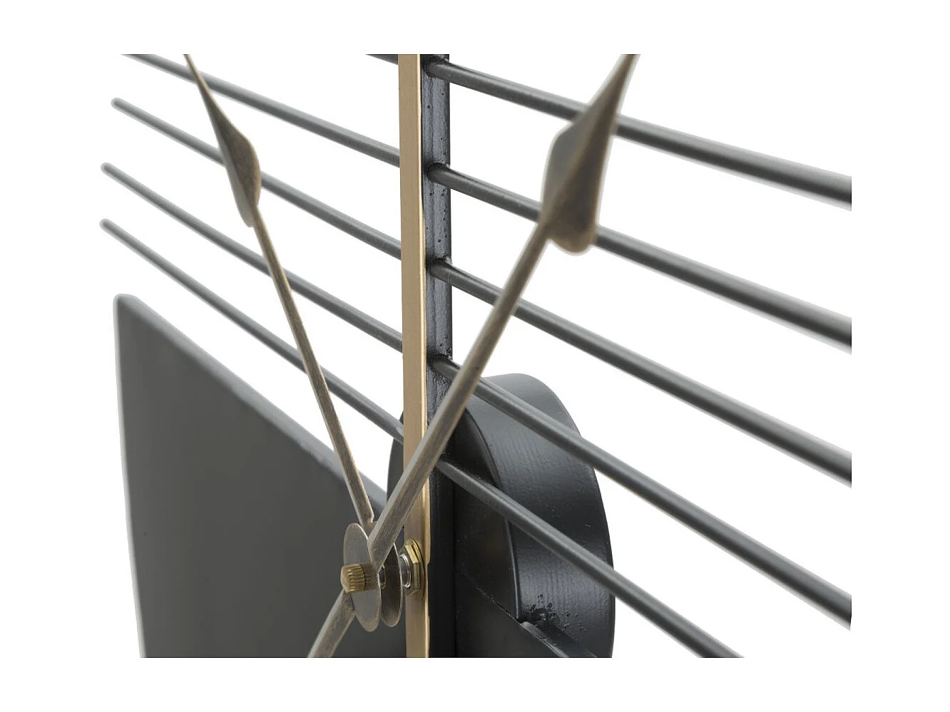 Zwarte metalen wandklok Ø cm 60x4,5