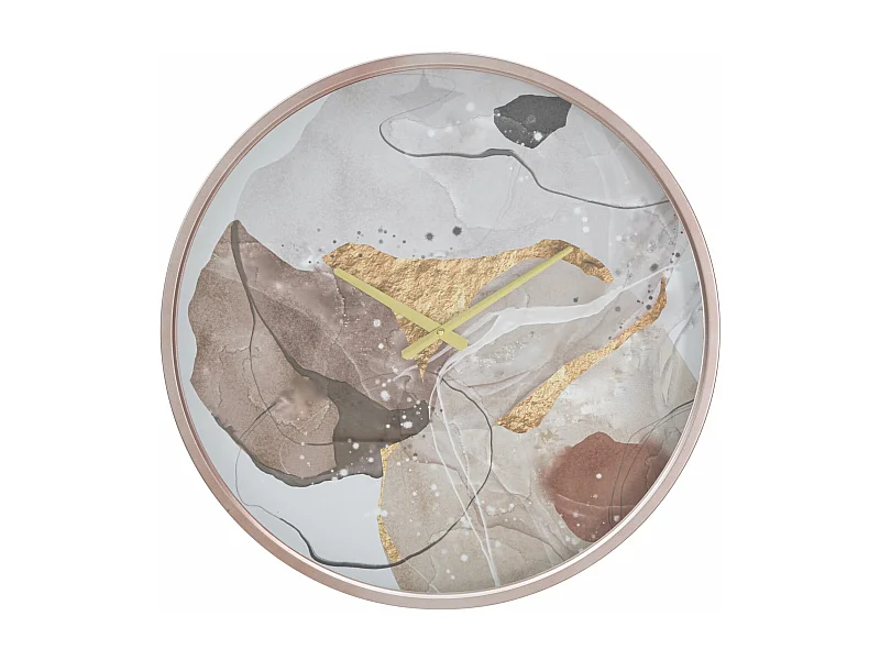 Horloge Murale en Verre "Art Pink" 60cm Multicolore