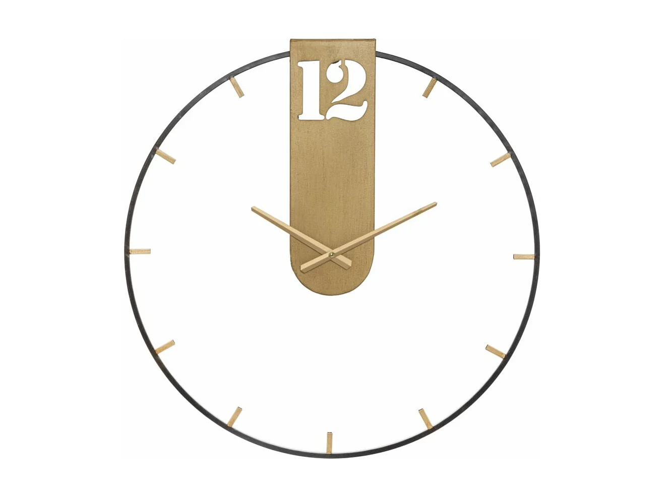 Orologio da parete in metallo dorato Ø cm 60x4,5