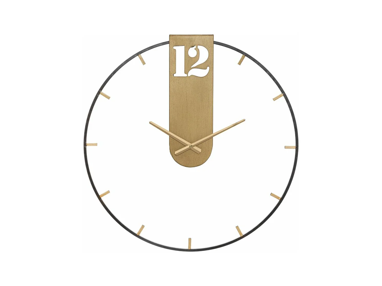 Horloge murale en métal doré Ø cm 60x4,5
