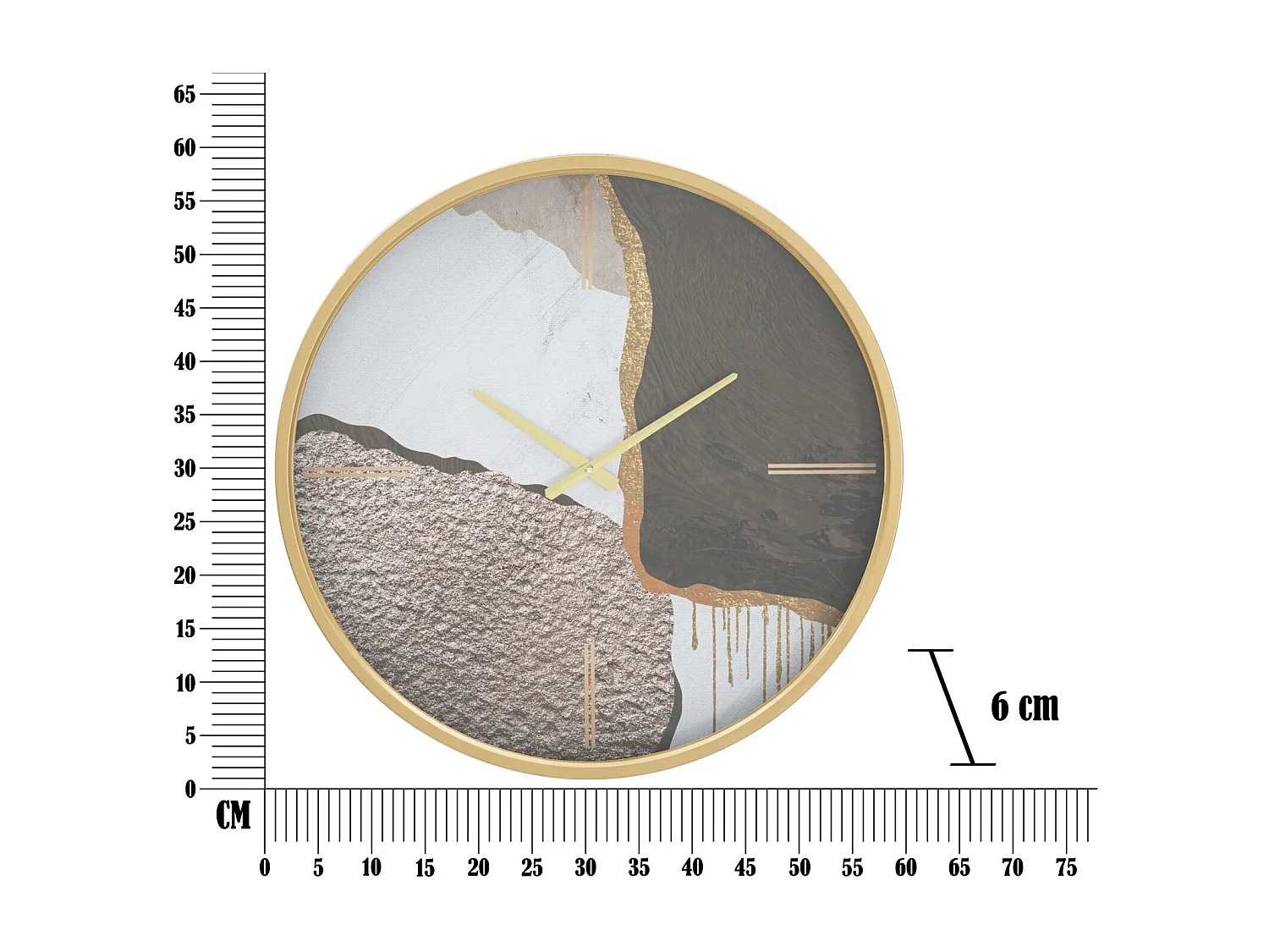 Horloge Murale en Verre "Art Mix" 60cm Multicolore