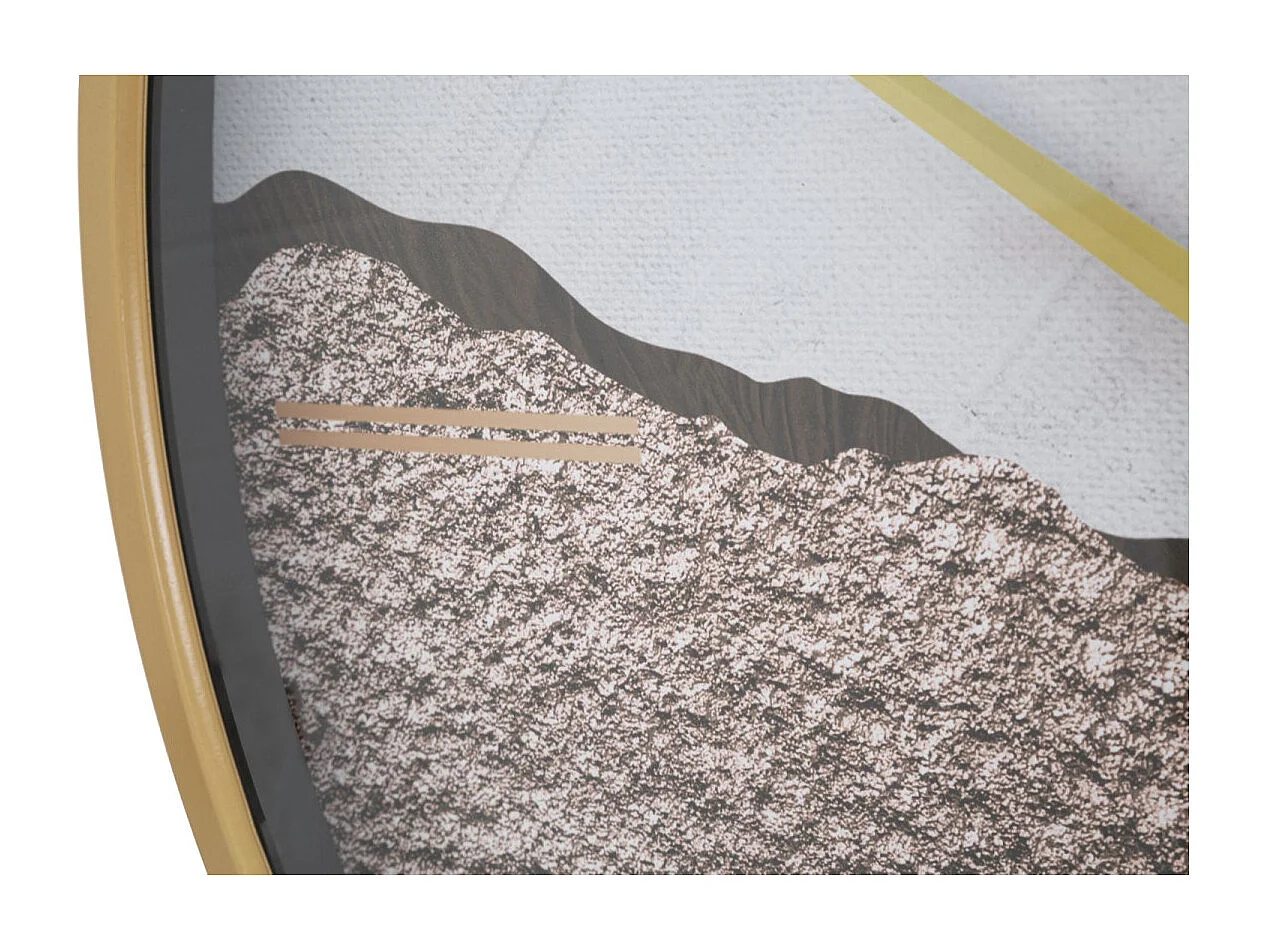 Meerkleurige metalen wandklok Ø 60x6 cm