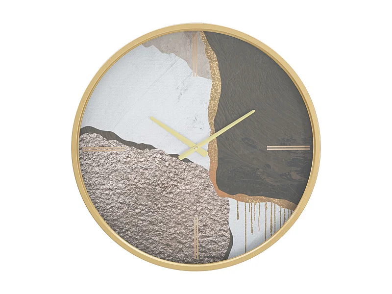 Meerkleurige metalen wandklok Ø 60x6 cm