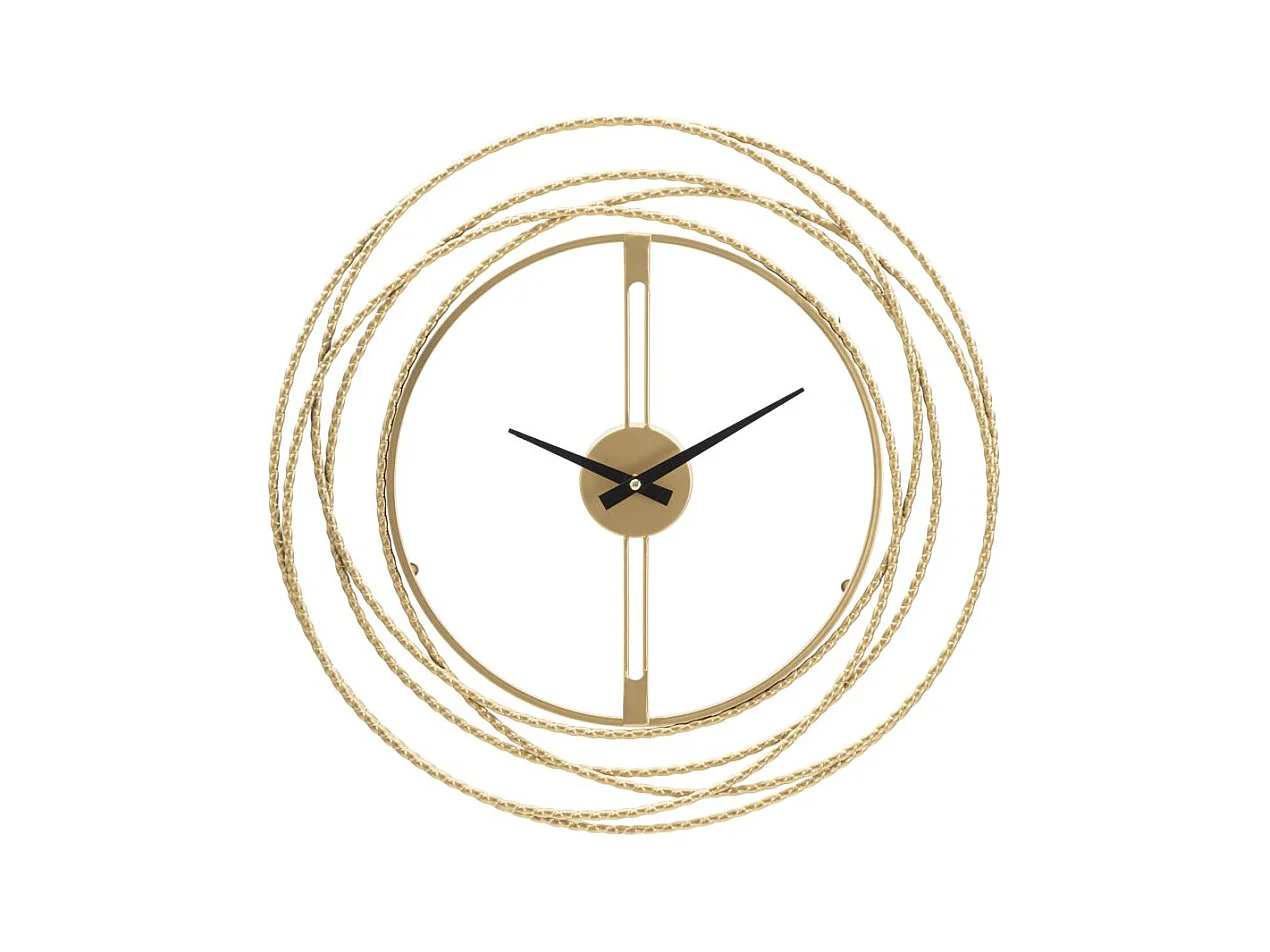 Horloge Murale en Métal "Strips" 50cm Or