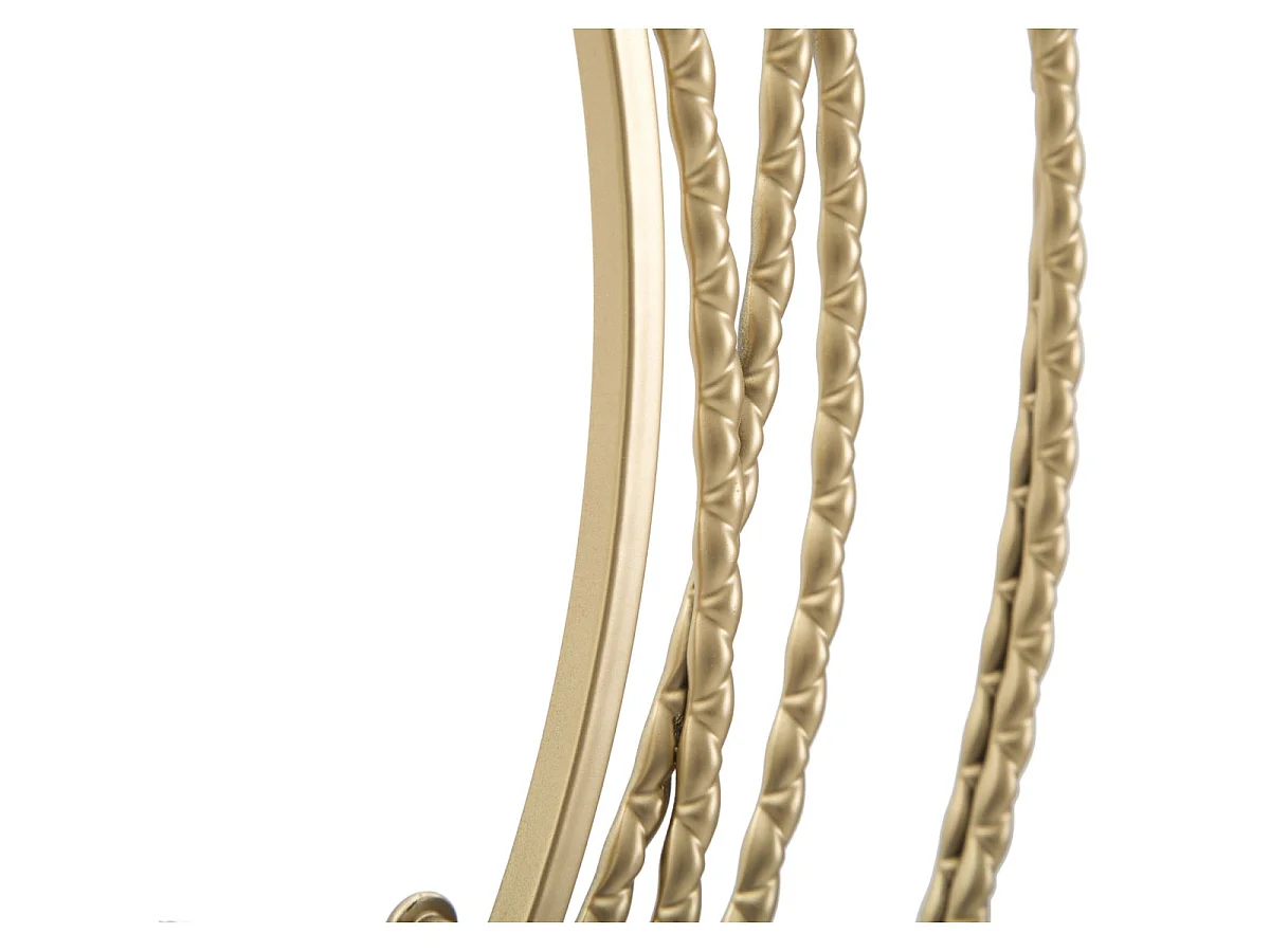 Zegar ścienny do salonu i przedpokoju - złoty, żelazo, glamour, wys. 50 cm - Clock Strips