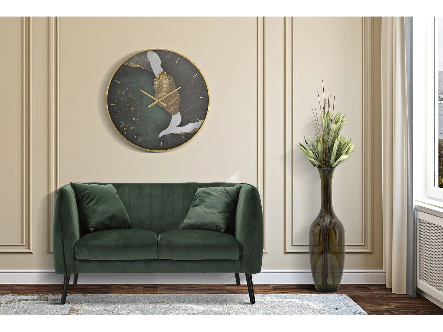 Orologio da parete in metallo multicolore Ø cm 80x6,5