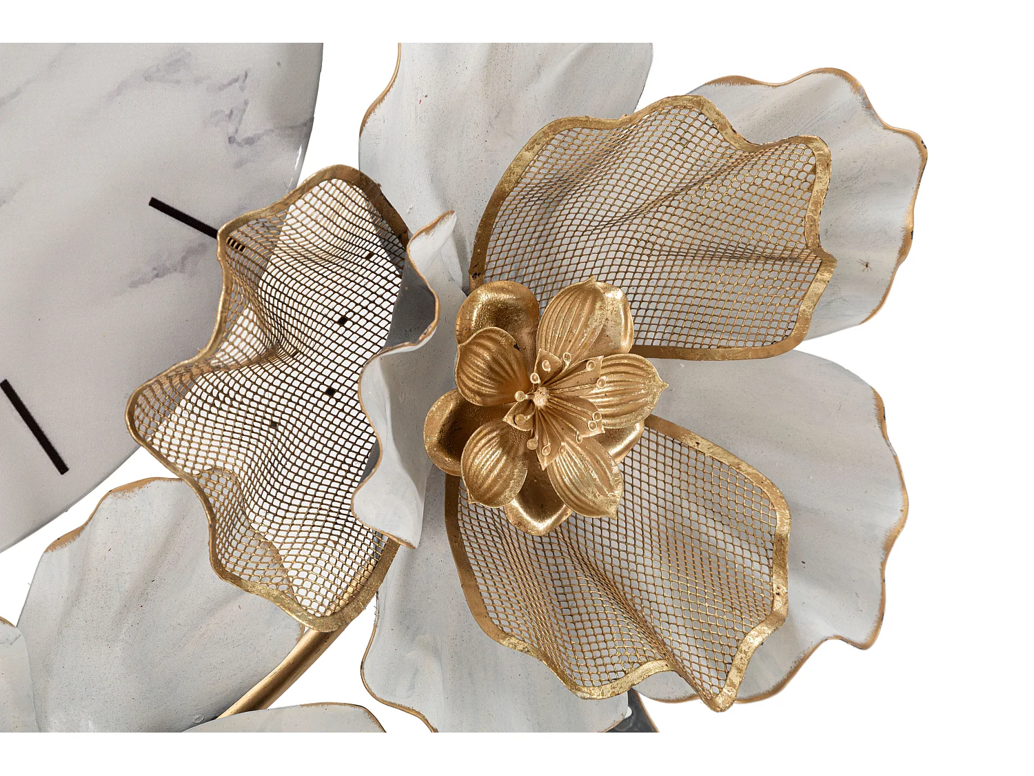 Horloge murale avec des fleurs en métal multicolore cm 64x8x64