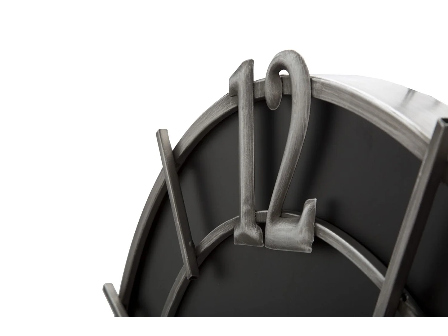 Horloge Murale en Métal "Silver Glam" 60cm Noir