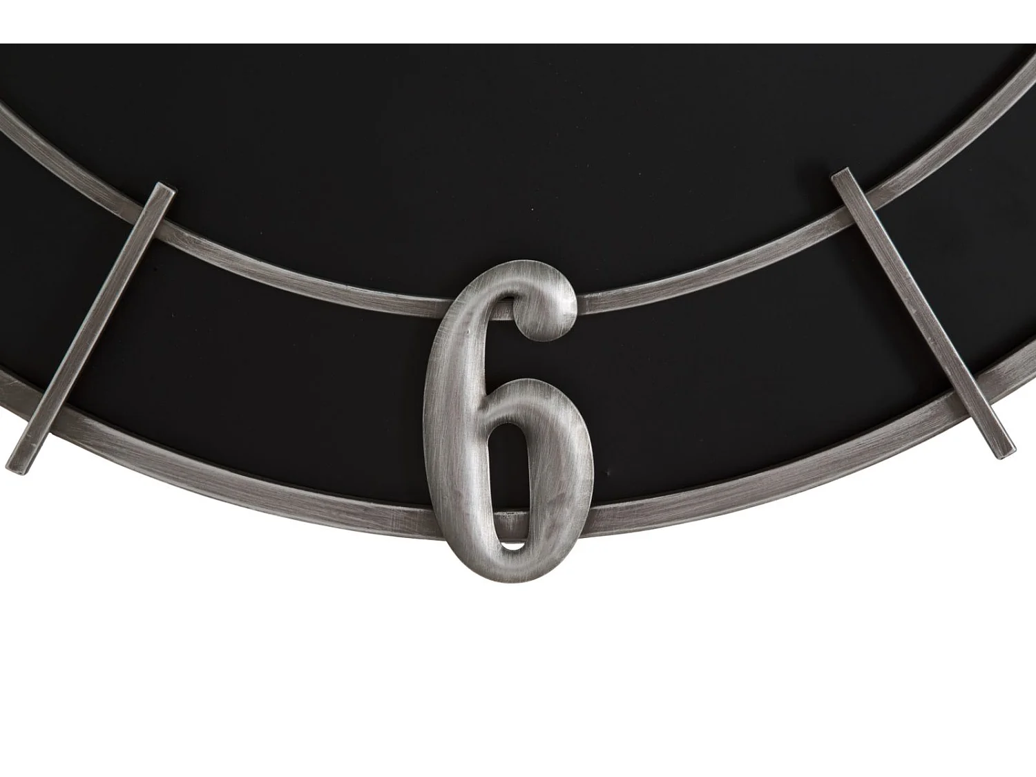 Horloge Murale en Métal "Silver Glam" 60cm Noir