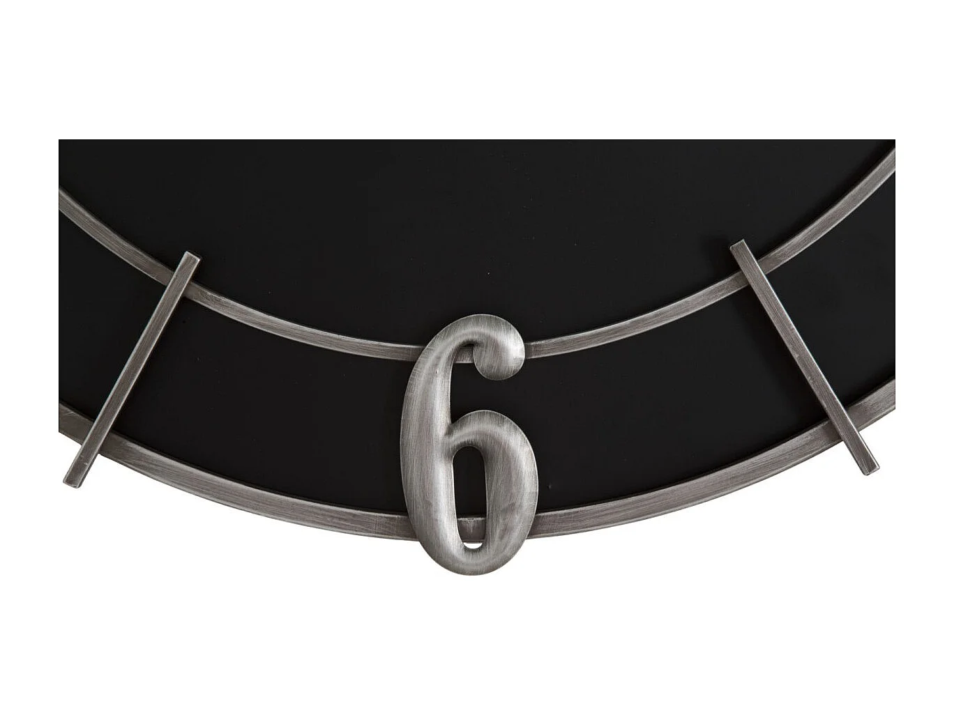 Horloge Murale en Métal "Silver Glam" 60cm Noir