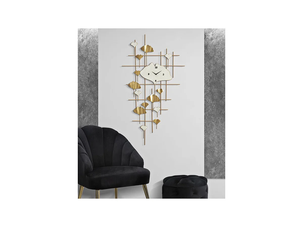 Horloge Murale en Métal "Tow" 133cm Or