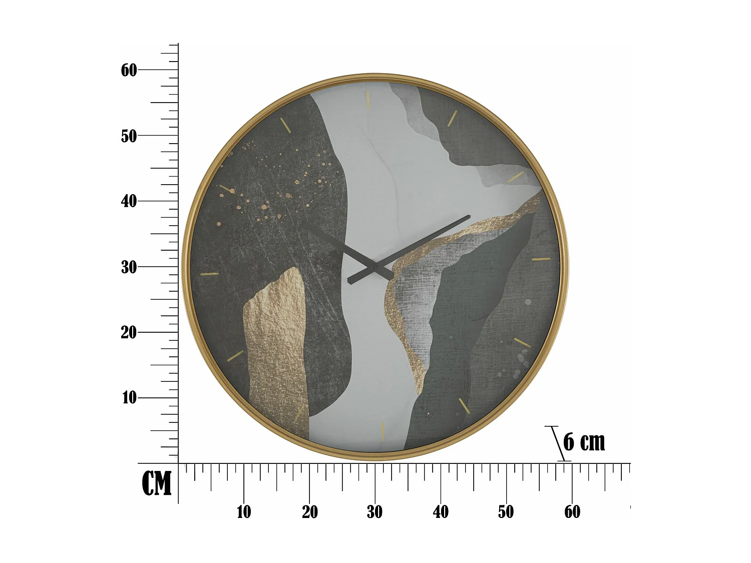 Orologio da parete in metallo multicolore Ø cm 60X6