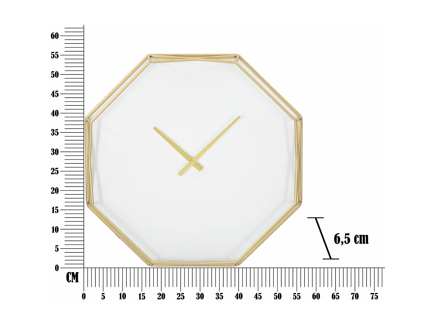 Orologio da parete in metallo bianco cm 56x6,5x56